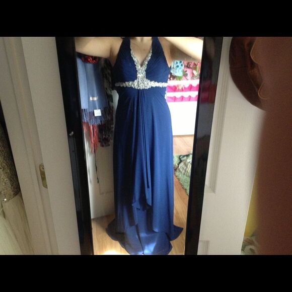 Faviana Navy Prom Dress  - Picture 3 of 8